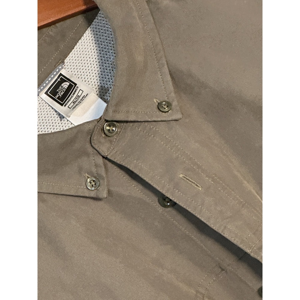 The North Face Shirt Men's XL Brown Modal Vented Long Sleeve Hiking Button Up